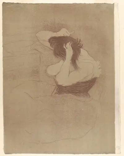 Combing Hair av Henri de Toulouse-Lautrec