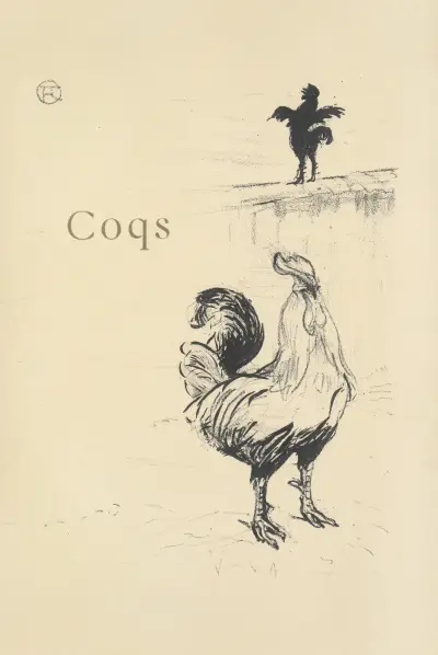 Coqs av Henri de Toulouse-Lautrec