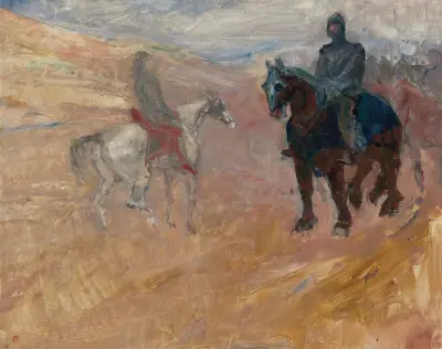 Deux Chevaliers En Armure av Henri de Toulouse-Lautrec