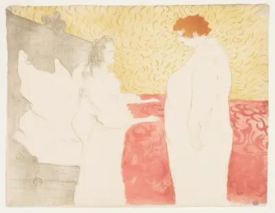 Elles, Woman In Bed, Mlle Cha-U-Ka-O av Henri de Toulouse-Lautrec