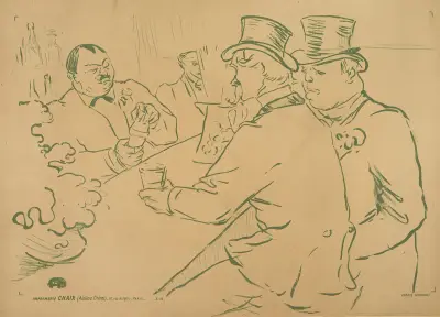 Irish and American Bar – The Chap Book, 1895 – nr 2 av Henri de Toulouse-Lautrec