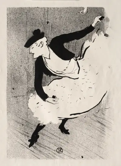 Le Café-concert; Edmée Lescot av Henri de Toulouse-Lautrec