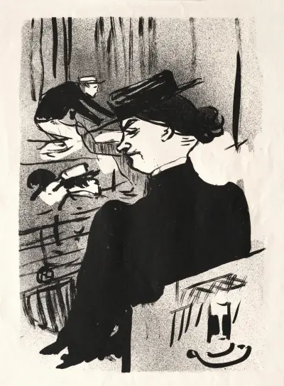 Le Café-Concert,Une Spectatrice av Henri de Toulouse-Lautrec