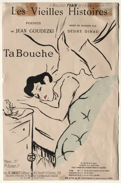 Les Vieilles Histoires, Ta Bouche, 1893 – nr 2 av Henri de Toulouse-Lautrec