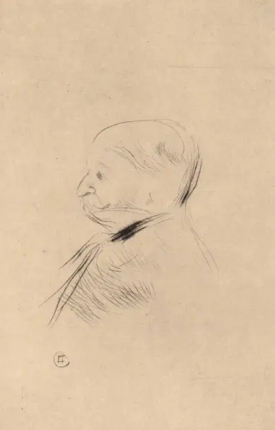 Portrait of a Man (Portrait d’un homme) (1898 (printed 1927)), 1898 – nr 2 av Henri de Toulouse-Lautrec