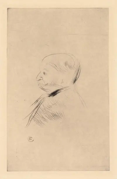 Portrait of a Man (Portrait d’un homme), 1898 – nr 1 av Henri de Toulouse-Lautrec