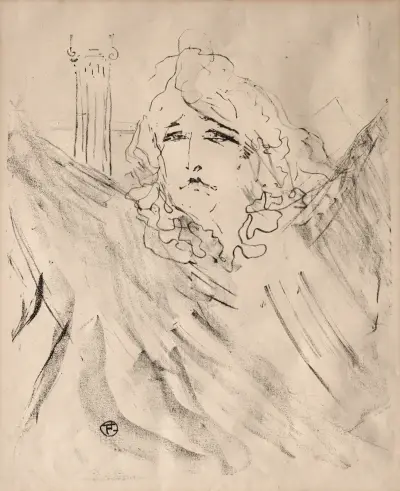 Sarah Bernhardt av Henri de Toulouse-Lautrec
