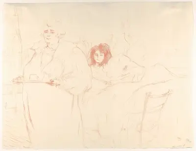 Serving Breakfast (Madame Baron and Mademoiselle Popo) av Henri de Toulouse-Lautrec