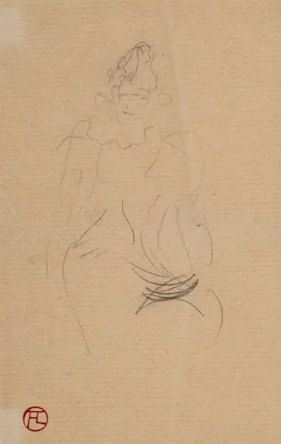 Kvinnlig silhuett av Henri de Toulouse-Lautrec