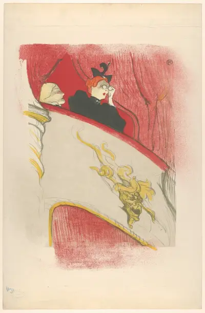 The Box with the Gilded Mask av Henri de Toulouse-Lautrec