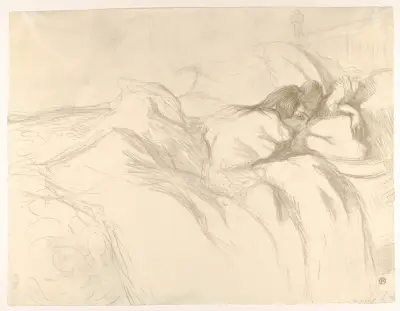 Waking Up av Henri de Toulouse-Lautrec