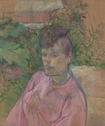 Woman in the Garden of Monsieur Forest av Henri de Toulouse-Lautrec