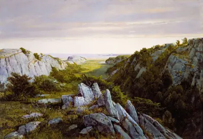 From Paradise to Purgatory, Newport av William Trost Richards