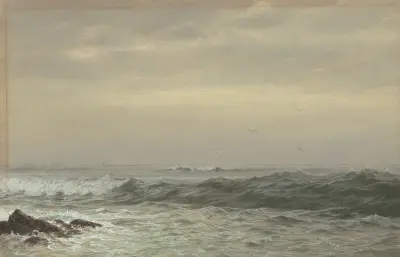 Rocks and Breaking Waves av William Trost Richards