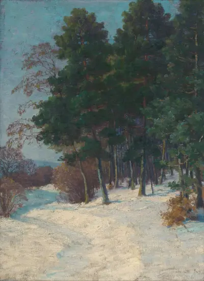 Skog i vinter av Ľudovít Čordák
