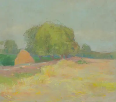 Landscape with bushy trees av Ľudovít Čordák