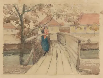 Wooden bridge von Ľudovít Čordák