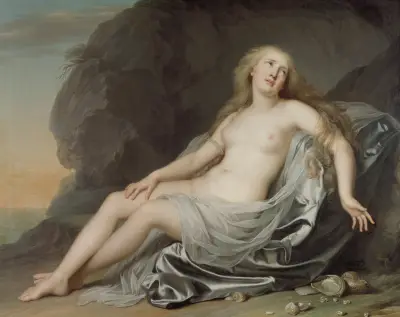 Ariadne am Strand von Naxos liegend von Adolf Ulrik Wertmüller