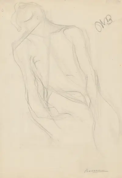 Seated Male Nude av Umberto Boccioni