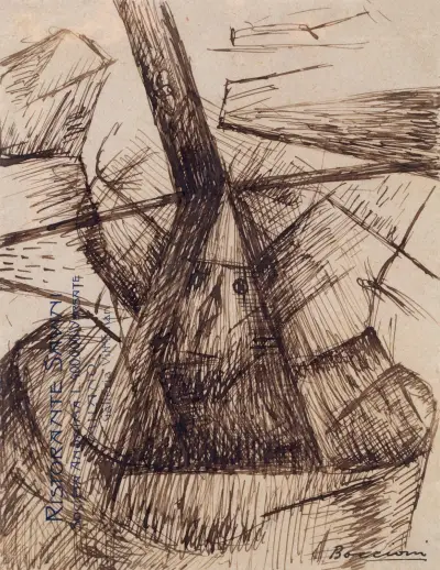Studium do „Fuzji głowy i okna”, Umberto Boccioni