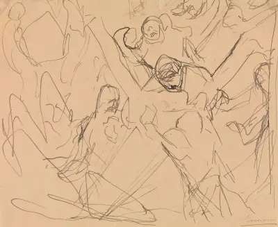 Study for ‘Mourning’ av Umberto Boccioni