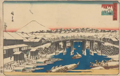 Clearing Water after Snow av Utagawa Hiroshige