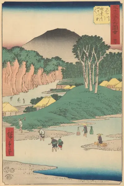 Kakegawa, 1855 av Utagawa Hiroshige