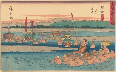 Kanaya, 1841 av Utagawa Hiroshige
