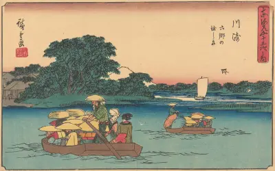 Kawasaki, 1841 av Utagawa Hiroshige