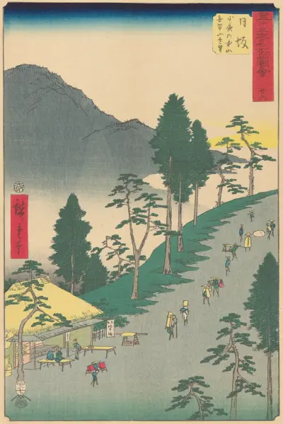 Nissaka, 1855 av Utagawa Hiroshige