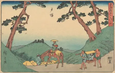 Totsuka, 1841 av Utagawa Hiroshige