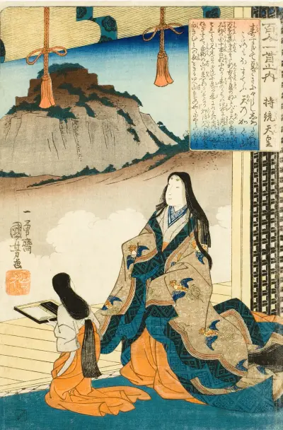 Empress Jitō Tennō av Utagawa Kuniyoshi