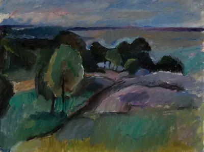 Landscape From Korkeasaari, 1913, Valle Rosenberg