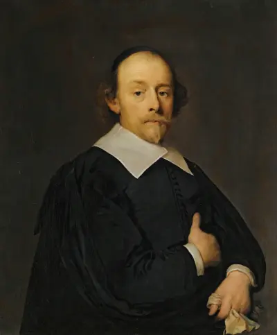 A Portrait Of A Man In Black av Cornelis Jonson van Ceulen