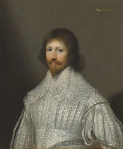 Portrait of a gentleman, traditionally identified as John Digby, 1st Earl of Bristol av Cornelis Jonson van Ceulen