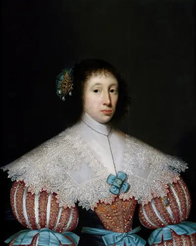 Portrait of Eleanor or Mary Campion av Cornelis Jonson van Ceulen
