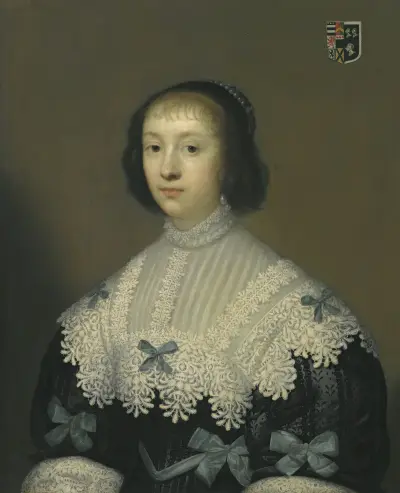 Portrait Of Margaret, Lady Hungerford av Cornelis Jonson van Ceulen