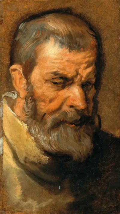 Head Of A Bearded Man av Anthony van Dyck