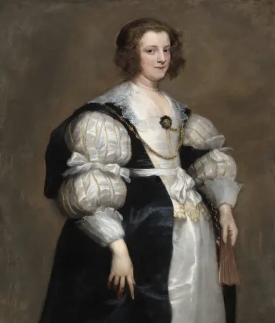 Lady with a Fan av Anthony van Dyck