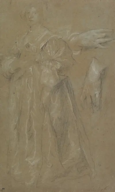 Study for a Portrait of a Lady av Anthony van Dyck