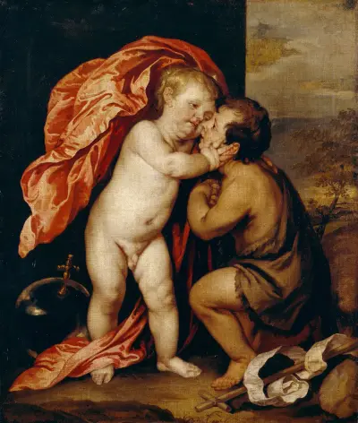 The Infants Christ And Saint John The Baptist av Anthony van Dyck