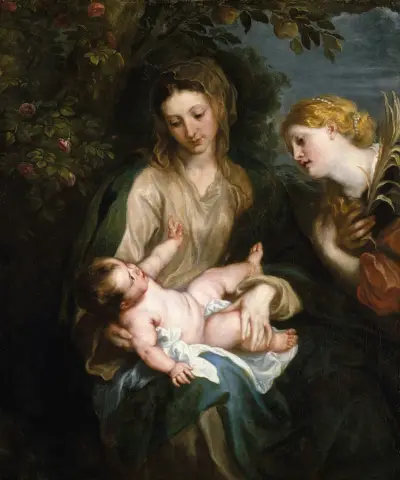 Virgin and Child with Saint Catherine of Alexandria av Anthony van Dyck