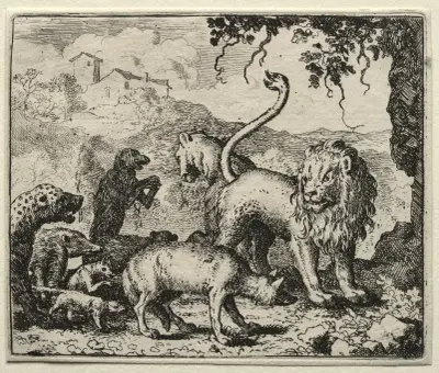 First Complaint of the Wolf av Allaert van Everdingen