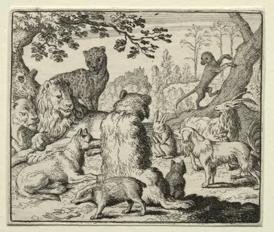 Lion Orders Search for Reynard av Allaert van Everdingen