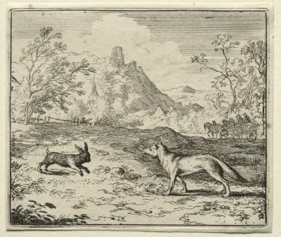 Reynard and the Rabbit av Allaert van Everdingen