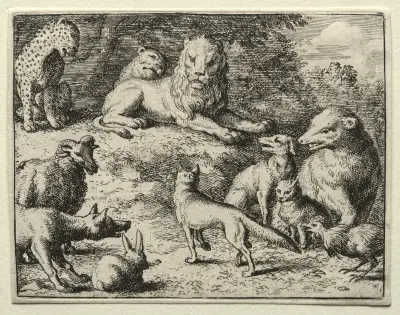 Reynard Appears at Court av Allaert van Everdingen