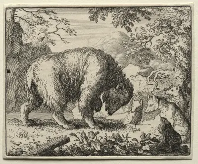 Reynard Promises Honey to the Bear av Allaert van Everdingen