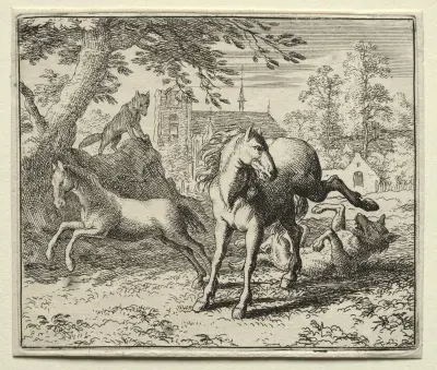 Reynard Tricks the Wolf av Allaert van Everdingen