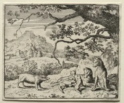 The Badger Calls Reynard to Court av Allaert van Everdingen