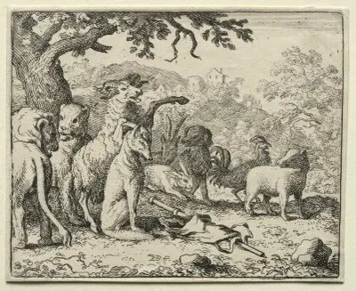 The Benediction Given to Reynard av Allaert van Everdingen